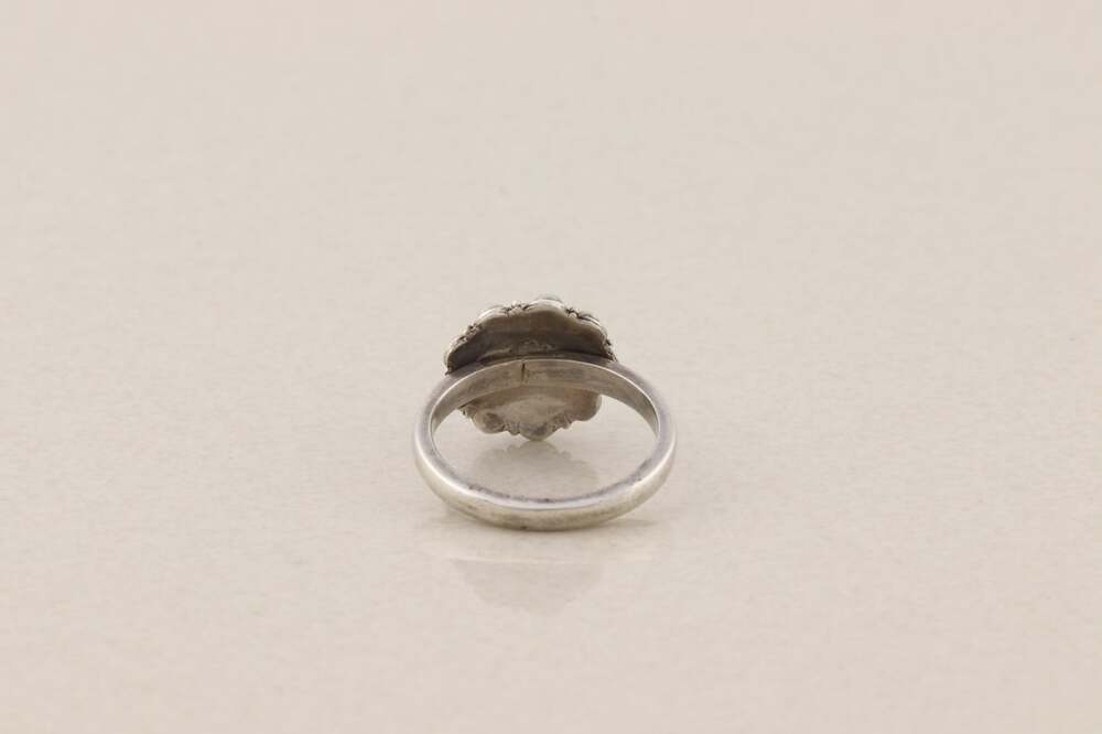 Sterling Silver Natural Purple Amethyst Flower Ring Size 6 3/4 - Picture 7 of 7